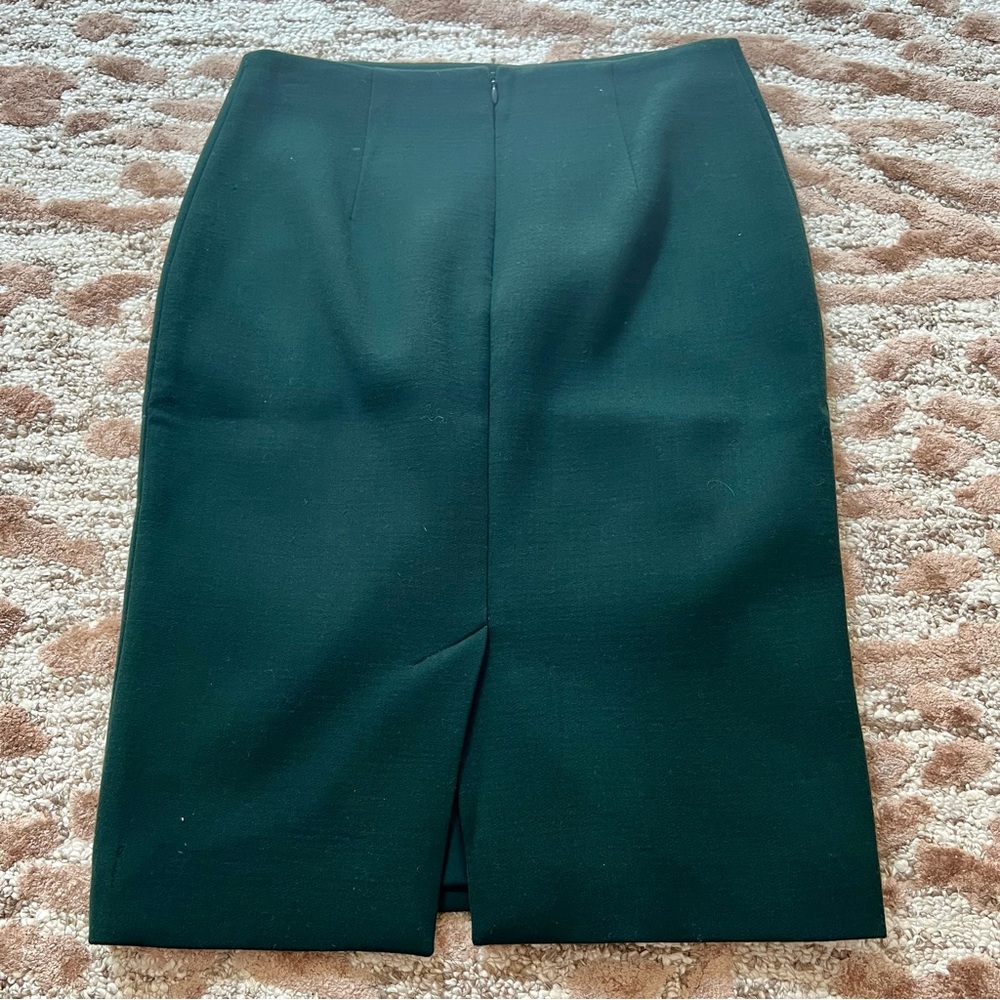 Burberry Green Wool Midi Pencil Skirt Size 42 (runs like a US 6) - Picture 4 of 5